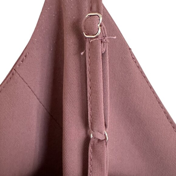 Lulus Reinette mauve purple midi dress faux wrap skirt NWTs Size M - Picture 4 of 7